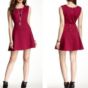 Free People Magenta Cha Cha Zip-Up Dress